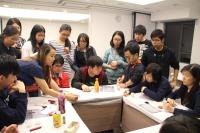 Students learning the techniques of seal engraving